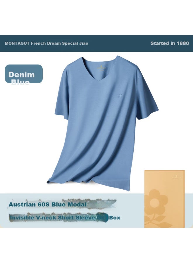 Montagut Mengtejiao Men's Modal Short Sleeve Slim Fit Breathable Sports Undershirt Tight-fitting Sweatshirt Underwear Summer - Image 4