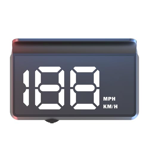 AZIJYV W2 White Heads Up Display for Cars Digital Speedometer for Car Speedometer for Car with Speed, Triple Over-Speed Alarm, Auto Light Sensor, HUD Speedometer Universal Fit for All Vehicles - Image 1