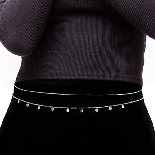 Peora Silver Plated 2 Layer Fancy Waist Chain Belly Chain Kamarbandh Jewellery for Women - Image 2