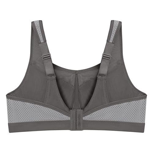 Glamorise Full Figure Plus Size High Impact Wonderwire Sports Bra Underwire #9066 Gray - Image 4