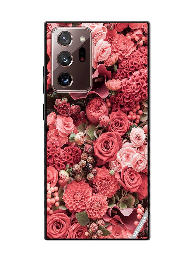 VR CREATIVE غطاء حماية لهاتف سامسونج جالكسي نوت20 ألترا 5G بتصميم وردي متعدد الألوان - Image 1