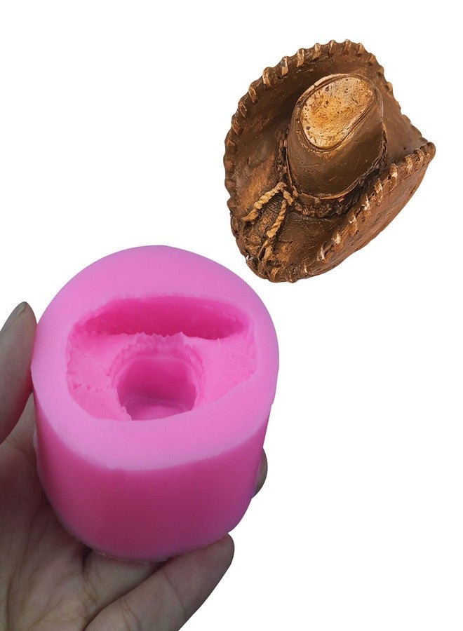 Yedadone 2 Pieces Cowboy Hat Silicone Mold Cowboy Theme Silicone Fondant Mold Kitchen Baking Mold Cowboy Hat Chocolate Candy Mold for Sugarcraft Chocolate Candy Cake Decoration - Image 3