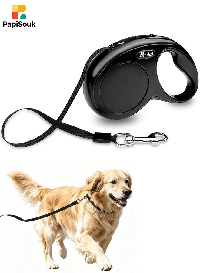 PapiSouk Retractable Dog Leash 5M Automatic Extendable Pet Lead with One Button Brake Anti-Tangle Durable Dog Walking Rope for Small Medium Dogs Teddy Pomeranian Corgi - Image 1