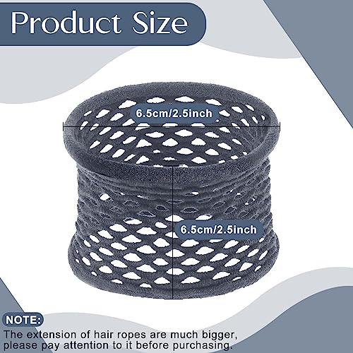 Chuangdi 20 Pieces Large Cotton Hair Ties Thick Hollow Cotton Stretch Ponytail Ties Netted Sport Elastics Scrunchies for Thick Heavy Curly Hair(Bright Colors) - Image 2