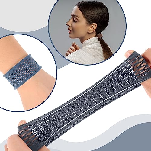 Chuangdi 20 Pieces Large Cotton Hair Ties Thick Hollow Cotton Stretch Ponytail Ties Netted Sport Elastics Scrunchies for Thick Heavy Curly Hair(Bright Colors) - Image 3