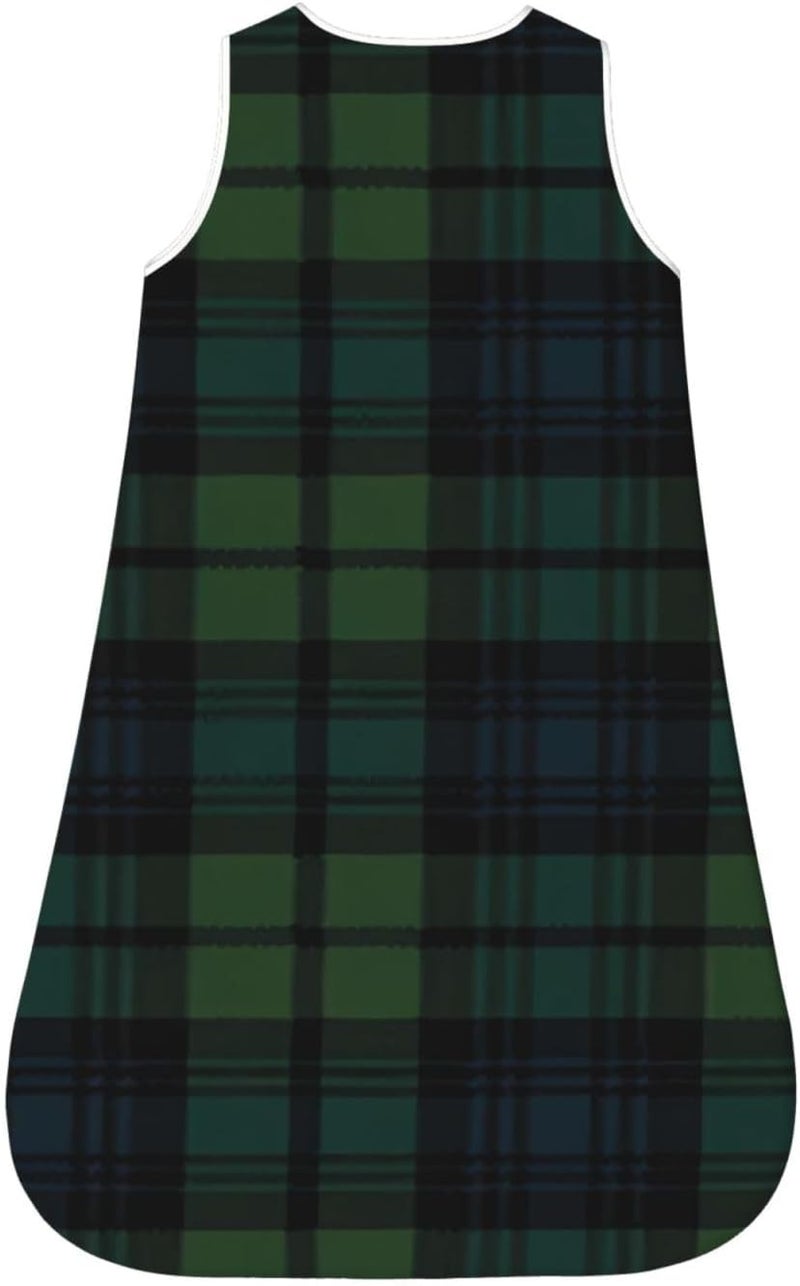 Tartan Fabric Baby Wearable Blanket Infant Boys Girls Sleeping Bags for Newborn Medium - Image 2