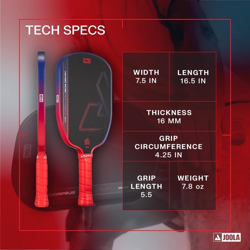 JOOLA Double Vision 16mm Pickleball Paddle - Aramid Surface for Enhanced Control - USAP Approved - Image 2