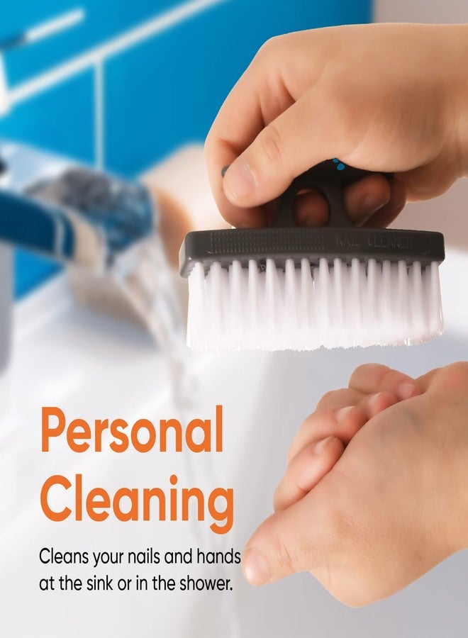 Superio Stiff Nail Brush Cleaner with Handle- Durable Brush Scrubber to Clean Toes, Fingernails, Hand Scrubber All Surface Cleaning, White Heavy Duty Scrub Brush Stiff Bristles, Easy to Hold - Image 5