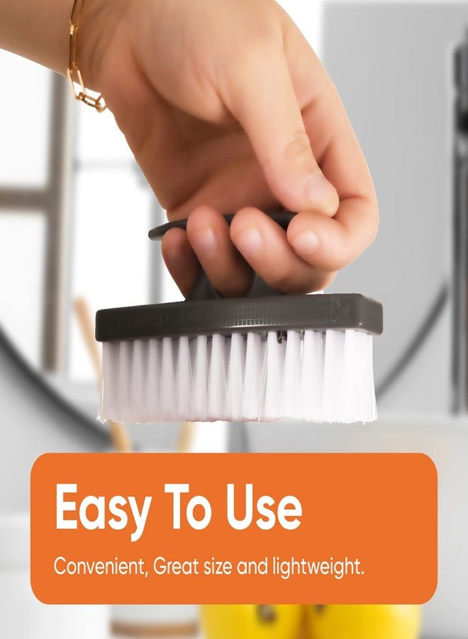 Superio Stiff Nail Brush Cleaner with Handle- Durable Brush Scrubber to Clean Toes, Fingernails, Hand Scrubber All Surface Cleaning, White Heavy Duty Scrub Brush Stiff Bristles, Easy to Hold - Image 4