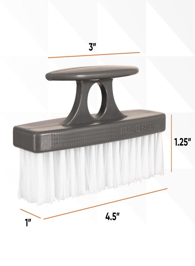 Superio Stiff Nail Brush Cleaner with Handle- Durable Brush Scrubber to Clean Toes, Fingernails, Hand Scrubber All Surface Cleaning, White Heavy Duty Scrub Brush Stiff Bristles, Easy to Hold - Image 2