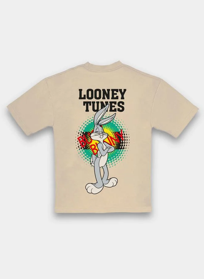 Looney Tunes Graphic Print Round Neck Fashion T-shirt