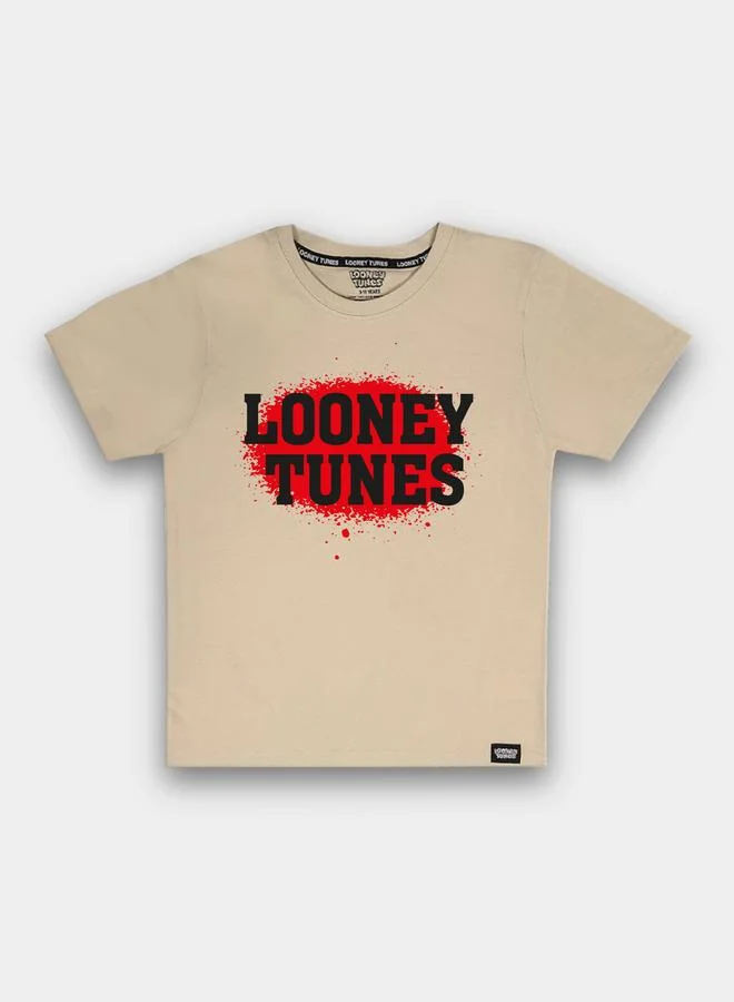 Looney Tunes Graphic Print Round Neck Fashion T-shirt