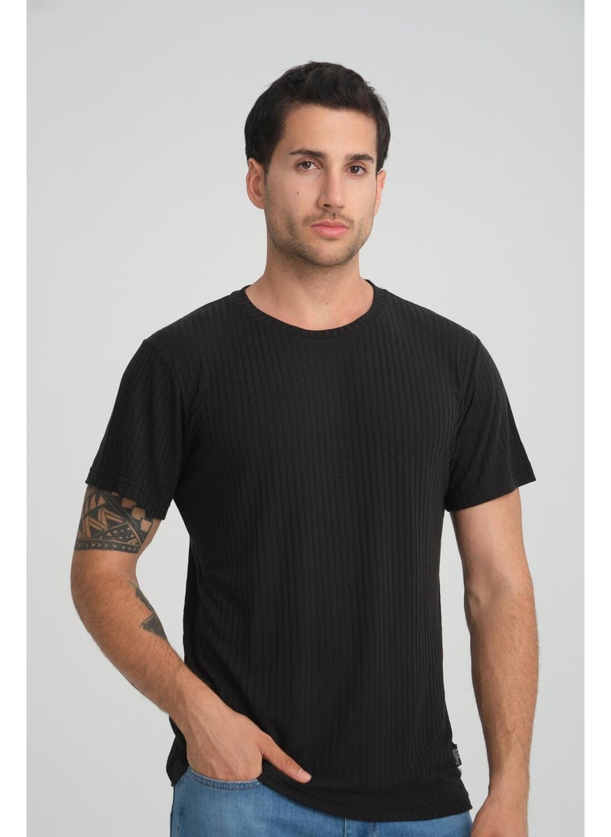 Alexander Gardi Crew Neck Ribbed Regular Fit T-Shirt (E24-083 00)  - Image 1