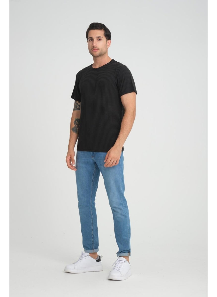 Alexander Gardi Crew Neck Ribbed Regular Fit T-Shirt (E24-083 00)  - Image 4