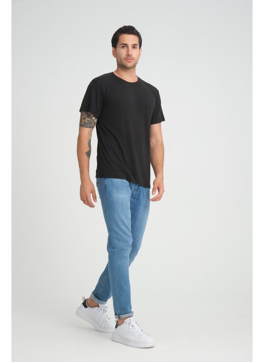 Alexander Gardi Crew Neck Ribbed Regular Fit T-Shirt (E24-083 00)  - Image 2