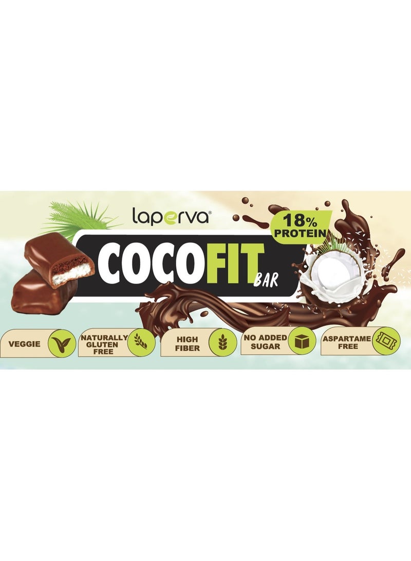 Laperva Coco Fit Protein Bar - Box of 18 Keto-Friendly Bars - with 6g Protein per Bar, Sweetened with Maltitol, High Fiber Source (33.3g/Bar) - Image 5
