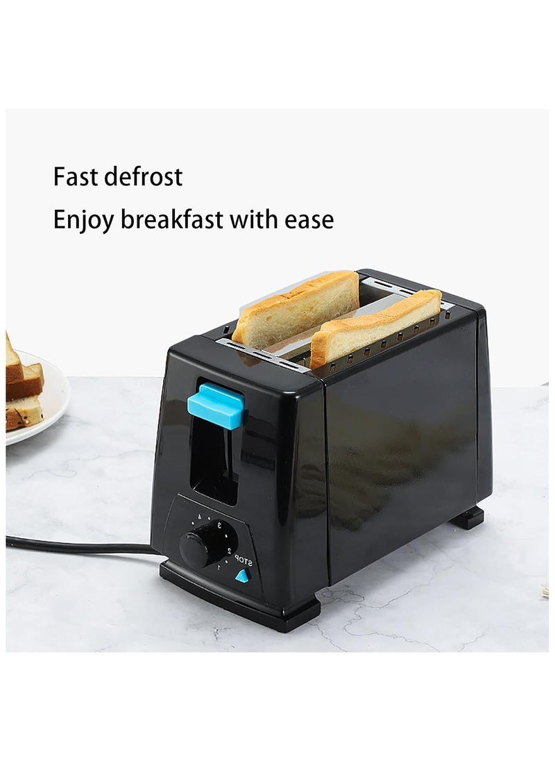 Generic Breakfast Machine 650W, Household Breakfast Toaster, 6-Speed Adjustment, Removable Tray, Double-sided Heating, Defrost, Cancel and Reheat Functions, Automatic Pop-up, for Making Various Breakfast  - Image 4