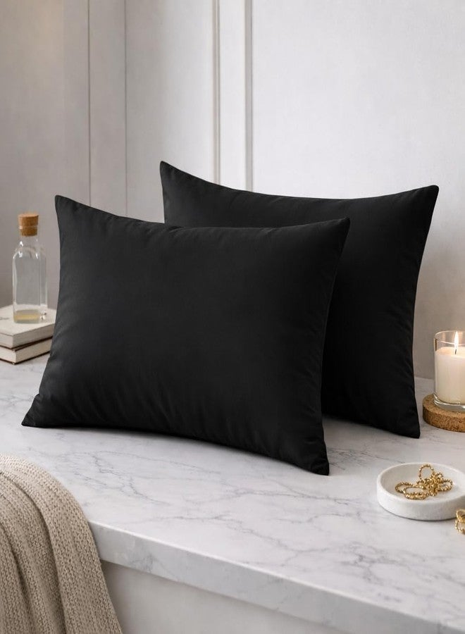 VIVEA RESERVE 400TC Cotton Feel Double Bed Elastic Fitted Bedsheet King Size Set || Includes 1 Solid Plain Fitted Bedsheet King Size Cotton with 2 Pillow Covers (78 × 72 Inches, Black) - Image 3
