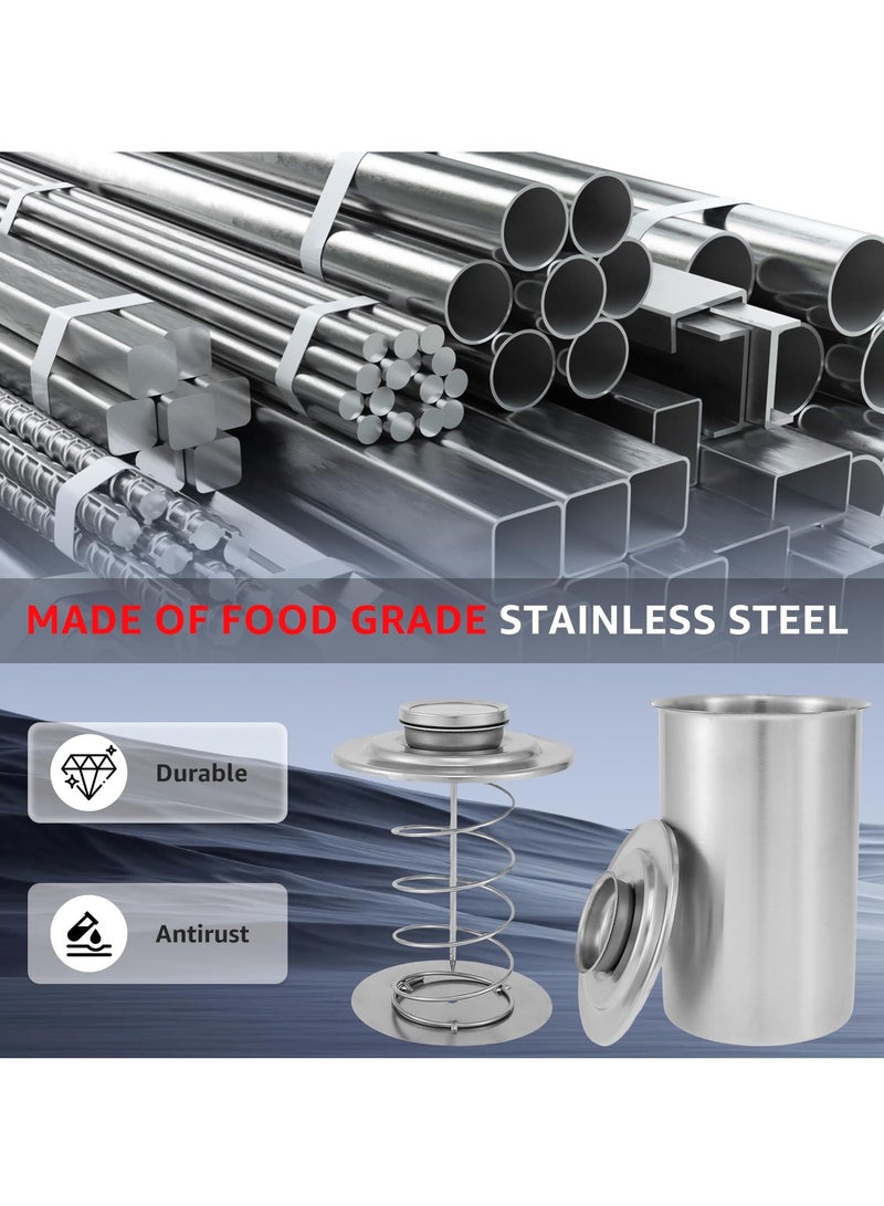 Barakah صانع لحم، مكبس لحم من الفولاذ المقاوم للصدأ مع مقياس حرارة، قالب بسعة كبيرة للحوم الباردة، مكبس صحي للحوم الغداء المنزلية للسندويشات، لحم الخنزير - Image 3