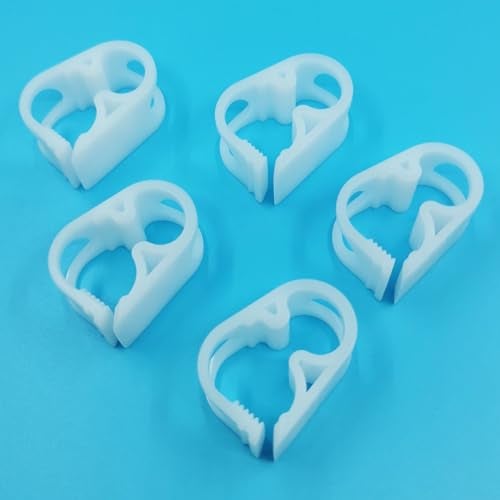 DOPHO Adjustable Tube Clamps 0.236-0.472 Inch Tube Laboratory Pinch Valve Flow Control Hose Clamp 5pc Pack White - Image 1
