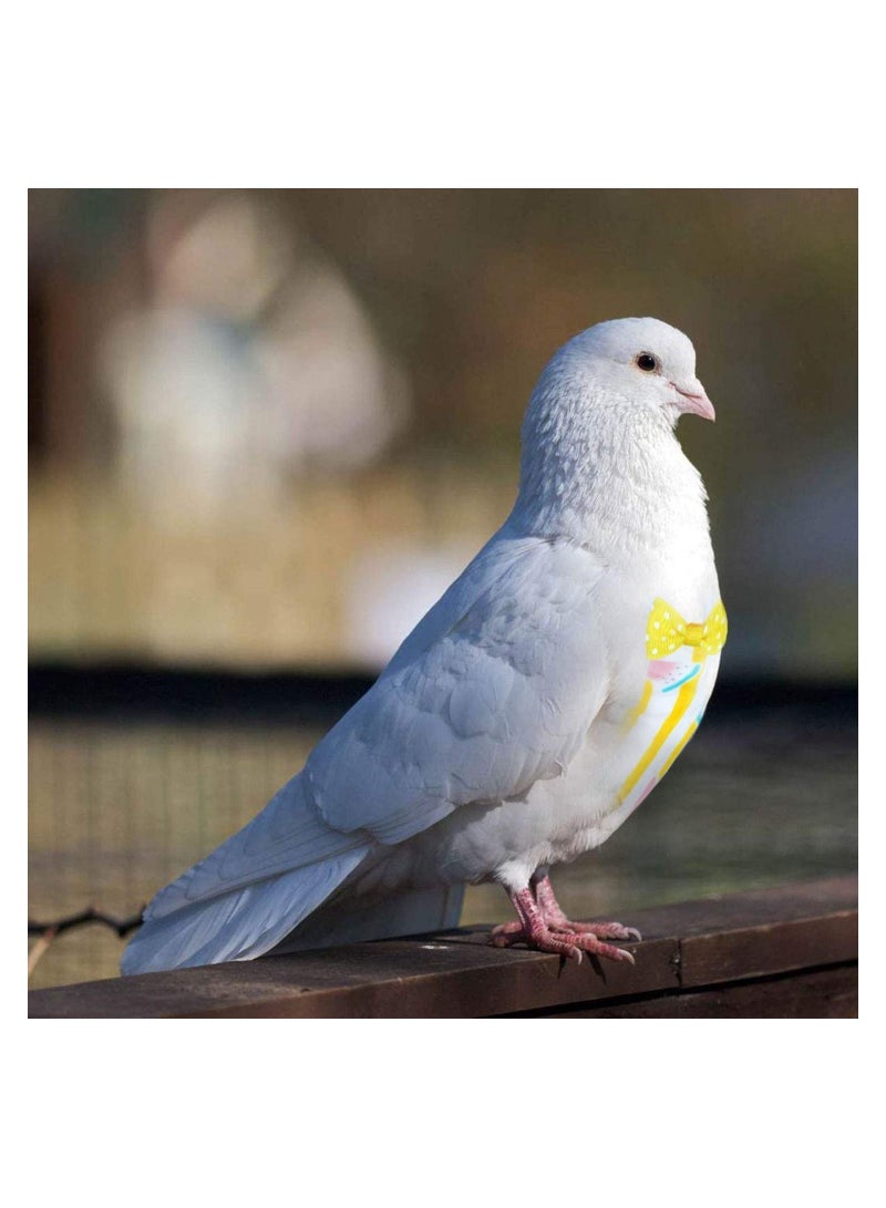 SYOSI 2Pcs Bird Parrot Diaper Flight Suit Nappy Soft Pet Pee Pad Suitable for Macaw African Grey Budgie Parakeet Cockatoos Medium Pineapple and Watermelon - Image 3