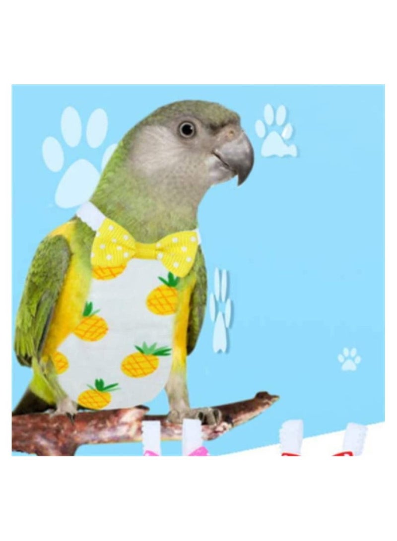 SYOSI 2Pcs Bird Parrot Diaper Flight Suit Nappy Soft Pet Pee Pad Suitable for Macaw African Grey Budgie Parakeet Cockatoos Medium Pineapple and Watermelon - Image 4