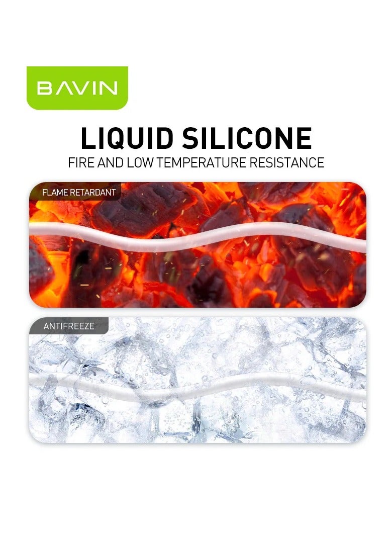 Bavin CB259 18W Strong Silicone power Fast Charging Cable 1200mm USB to Micro - Image 3