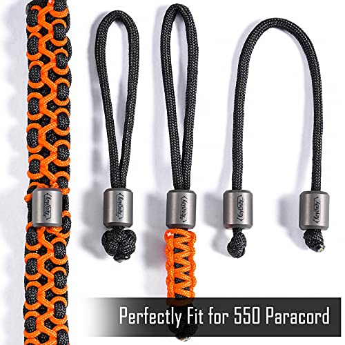 KeyUnity KA01 Titanium Paracord Bead - 2 Pcs Knife Landyard Beads Outdoor EDC Accessories for Bracelet Necklace Mini Flashlight Backpack Keychain - Image 2