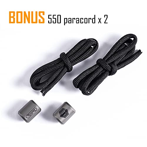 KeyUnity KA01 Titanium Paracord Bead - 2 Pcs Knife Landyard Beads Outdoor EDC Accessories for Bracelet Necklace Mini Flashlight Backpack Keychain - Image 5