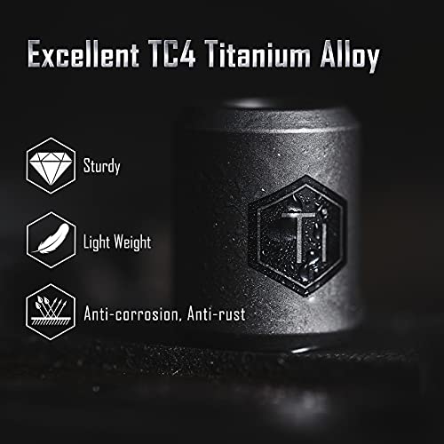 KeyUnity KA01 Titanium Paracord Bead - 2 Pcs Knife Landyard Beads Outdoor EDC Accessories for Bracelet Necklace Mini Flashlight Backpack Keychain - Image 4