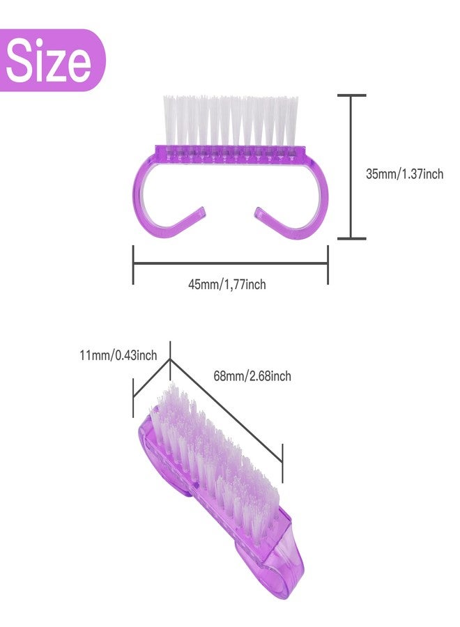 YEEPSYS Handle Grip Nail Brush, Hand Fingernail Brush Cleaner Scrubbing Kit Pedicure for Toes and Nails Men Women (Muticolored C，Small Size) - Image 2