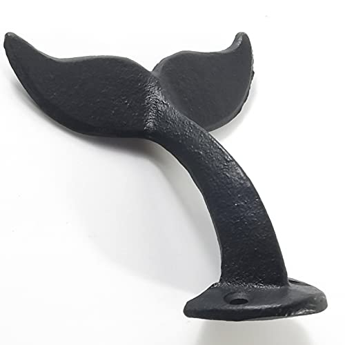 YOOHUA 4PCS Cast Iron Whale Tail Wall Hooks with Mounting Screws - Image 4