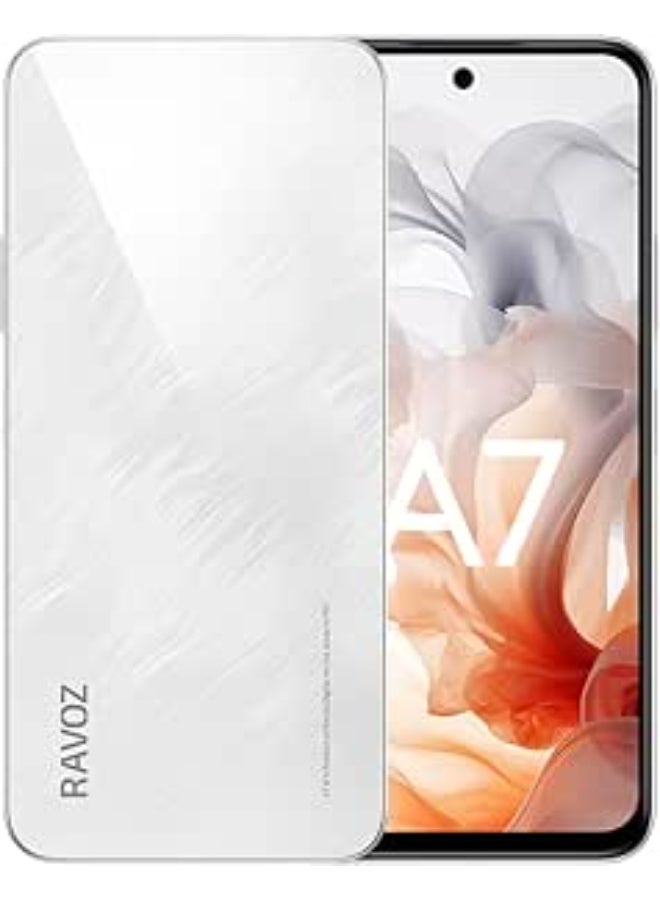 Ravoz A7 No Camera No GPS, 12GB RAM (4GB + 8GB Expandable), 128GB ROM | NFC | White (UAE Version) - Image 1