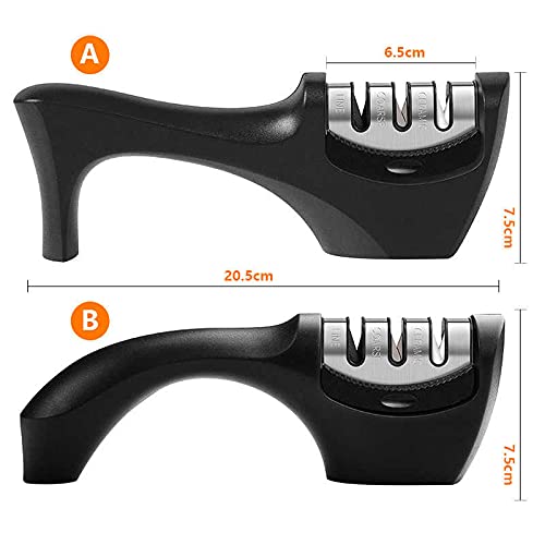 TOPHAVEN Manual Knife Sharpener 3 Stage Sharpening Tool for Ceramic Knife and Steel Knives - Image 3