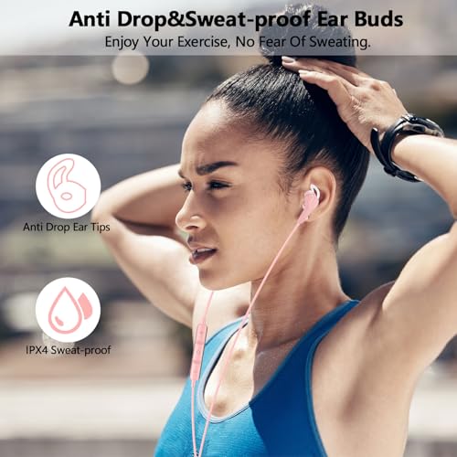 iMangoo USB C Headphones Wired Earbuds Digital Sound Earphones w/DAC Chip Clear Call Microphone for Apple iPhone 17 Air 16 15 Pro Max, Type C Ear Buds USBC Headset for Samsung Galaxy S25 Android Pink - Image 2