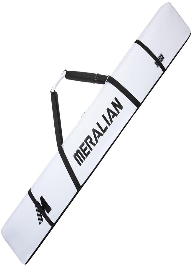 MERALIAN Padded Ski Bag,Waterproof Full Padded Single Ski Travel Bag with Adjustable Shoulder Strap. (White, 185 cm) - Image 1