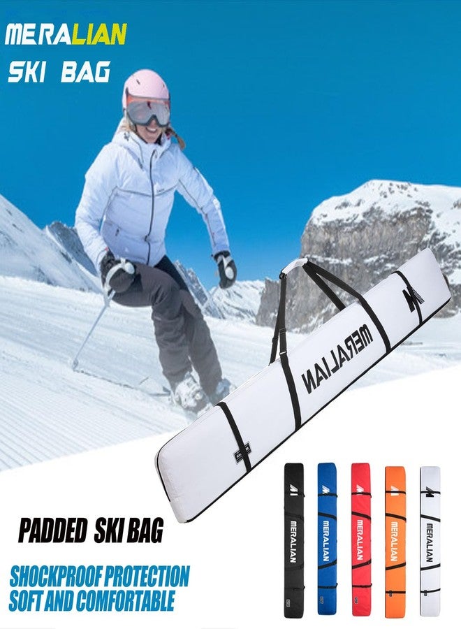 MERALIAN Padded Ski Bag,Waterproof Full Padded Single Ski Travel Bag with Adjustable Shoulder Strap. (White, 185 cm) - Image 2