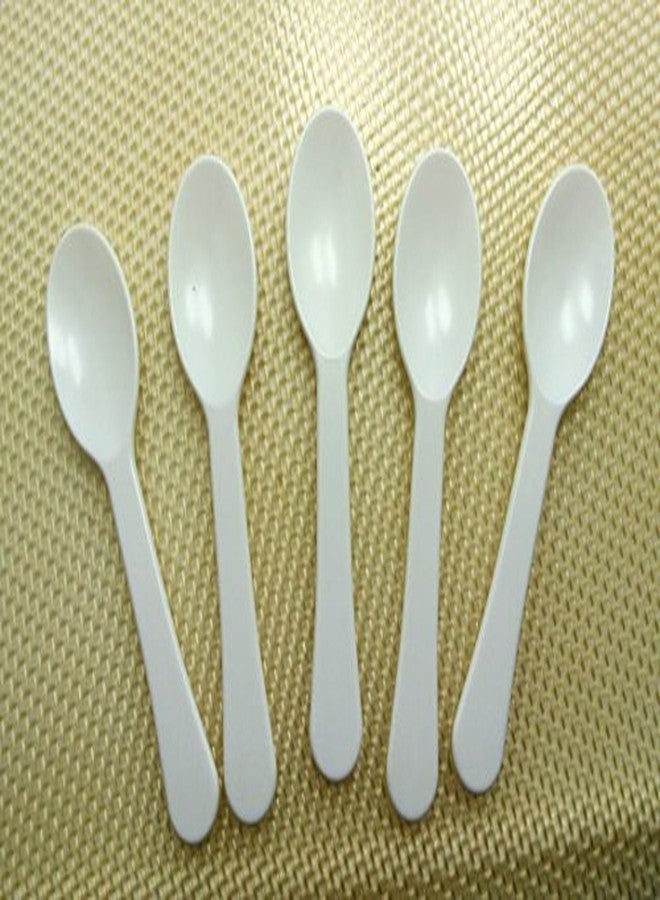 Gmark Extra Sturdy, Gmark 400pc 3" Taster Plastic Mini Ice Cream Dessert Spoons BPA FREE White 1 Box Set GM1002A - Image 2