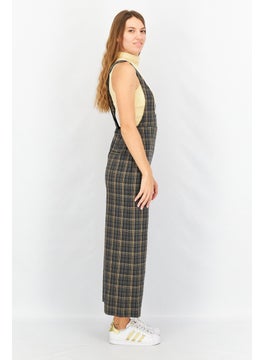 VERO MODA Women Plaid Sleeveless Jumpsuit, Grey Combo  - Image 2