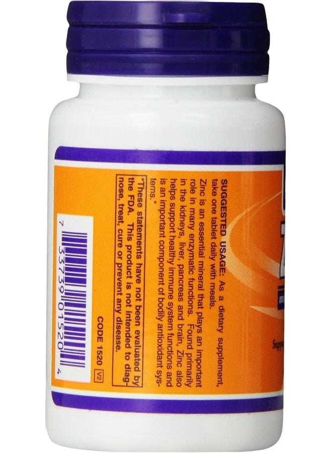 NOW Foods Zinc Gluconate, 100 Tablets / 50mg - Image 2