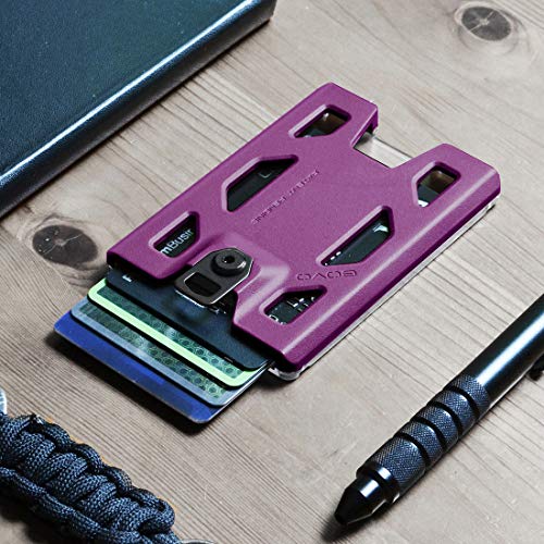 GOVO T4 Badge Holder No-Clip Version - Durable ID Card Holder Holds 1 to 4 Cards (Purple) - Image 4