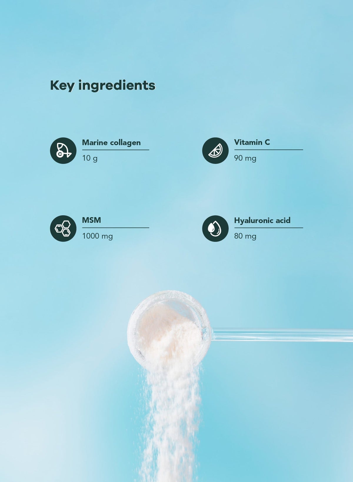 Nutrili Marine Collagen+ 10G Servings Msm Hyaluronic Acid & Vitamin C