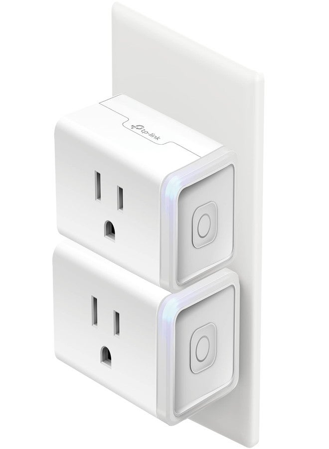 Kasa Smart مقبس كاسا الذكي HS103P2، مخرج واي فاي للمنزل الذكي يعمل مع أليكسا، إيكو، جوجل هوم و IFTTT، لا حاجة إلى محور، تحكم عن بُعد، 15 أمبير، معتمد من UL، (عبوة من 2) أبيض - Image 1