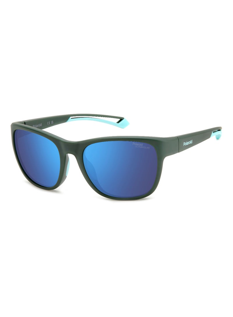 Polaroid Unisex Polarized Rectangular Shape  Sunglasses PLD 7051/S GREY 47 - Lens Size: 46.8 Mm - Mt Grn - Image 1