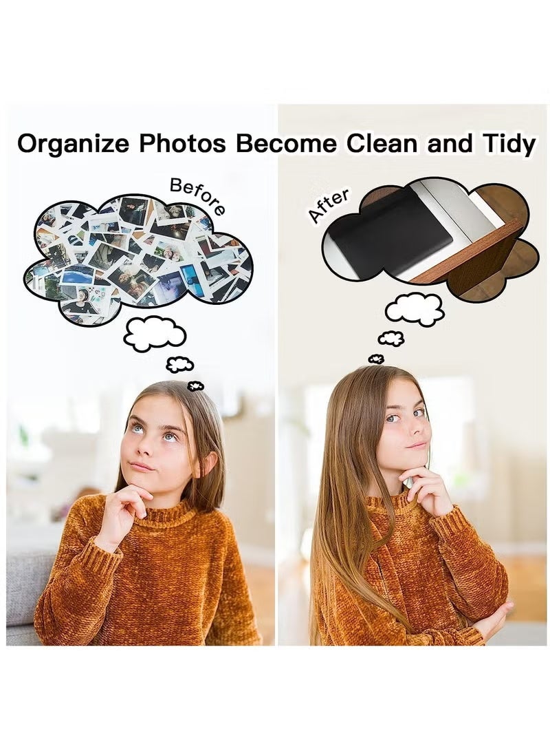 جيفت ألبوم صور صغير من "بيسز أوف مومنت"، ألبوم صور صغير يتسع لـ ١٦٠ جيبًا، مناسب لكاميرات فوجي فيلم إنستاكس ميني، وبولارويد سناب، وZ2300، وكاميرات سوشيال ماتيك الفورية، وطابعة زيب الفورية، مع ٥٠ ملصقًا ملونًا. - Image 4