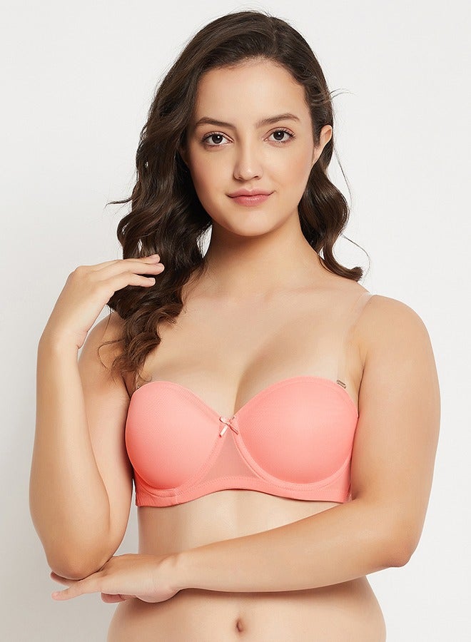 Clovia Pack of 3 Invisi Padded Underwired Full Cup Strapless Balconette Bra with Transparent Straps and Band - Image 4