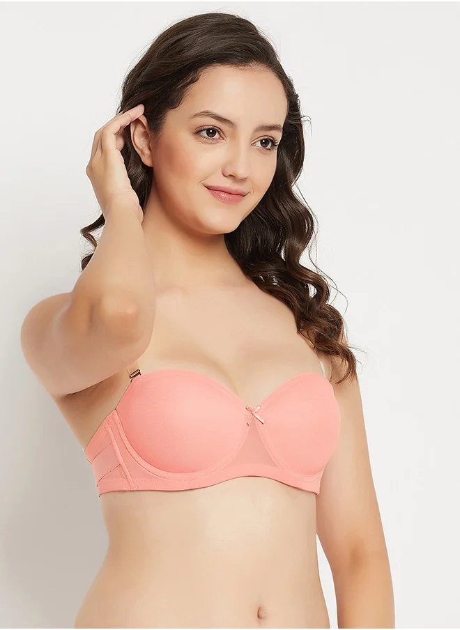 Clovia Clovia Pack of 3 Invisi Padded Underwired Full Cup Strapless Balconette Bra with Transparent Straps and Band