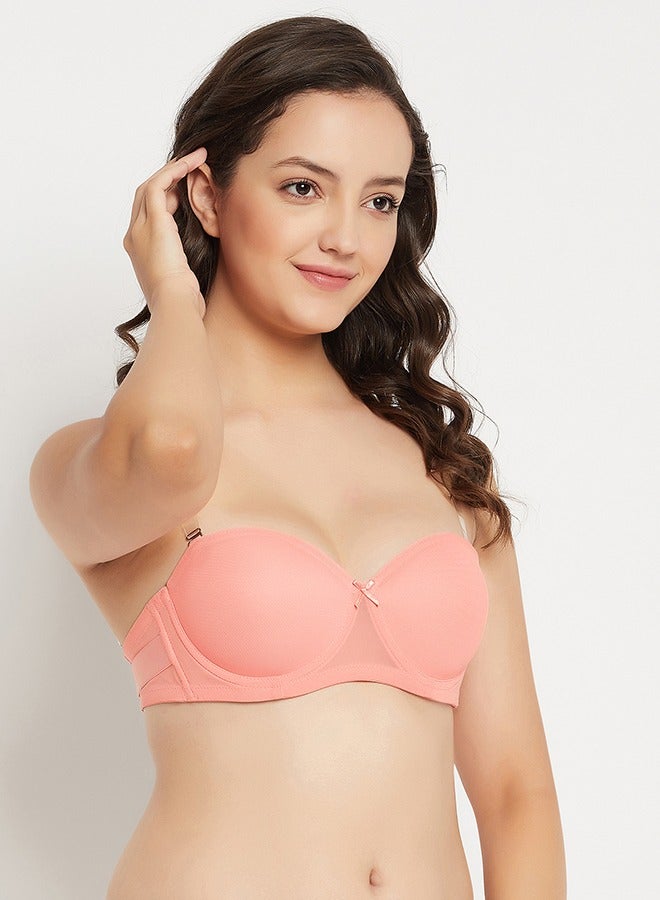 Clovia Pack of 3 Invisi Padded Underwired Full Cup Strapless Balconette Bra with Transparent Straps and Band - Image 5