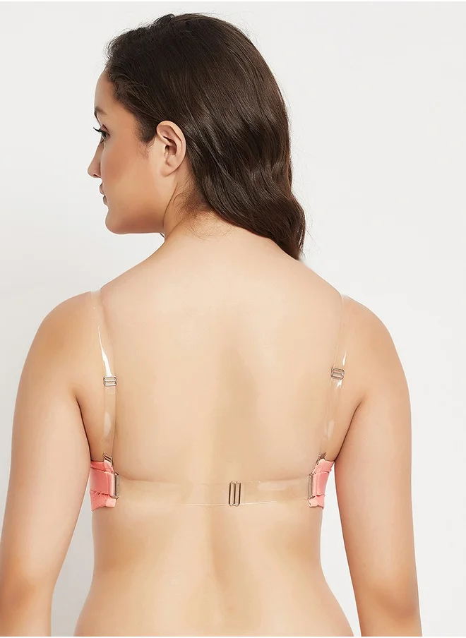 Clovia Clovia Pack of 3 Invisi Padded Underwired Full Cup Strapless Balconette Bra with Transparent Straps and Band