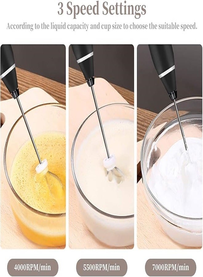 طقم خفق وخفق حليب كهربائي مكون من 3 قطع متعدد الألوان  - Image 2